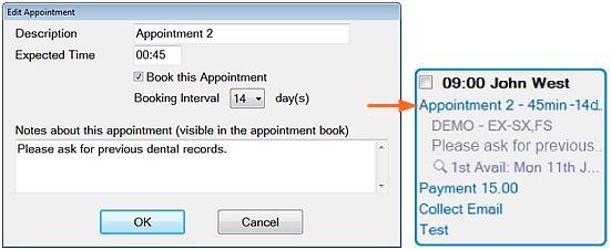 These details will display in the Departure List (see "Managing the Departure Task List" on page 23) in the Main screen, and will be used by the Receptionist in scheduling the appointment.