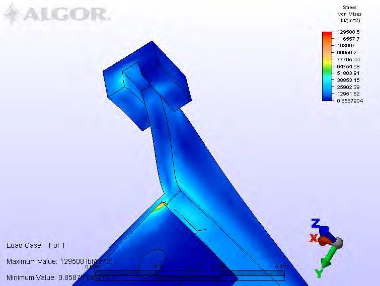 TC6K Tower Elevator Rail Finite Element Model with Alignment Clip Showing Typical