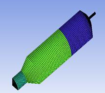 Results and discussion(1/7) Chamber Nozzle structure Grid meshing (22w)