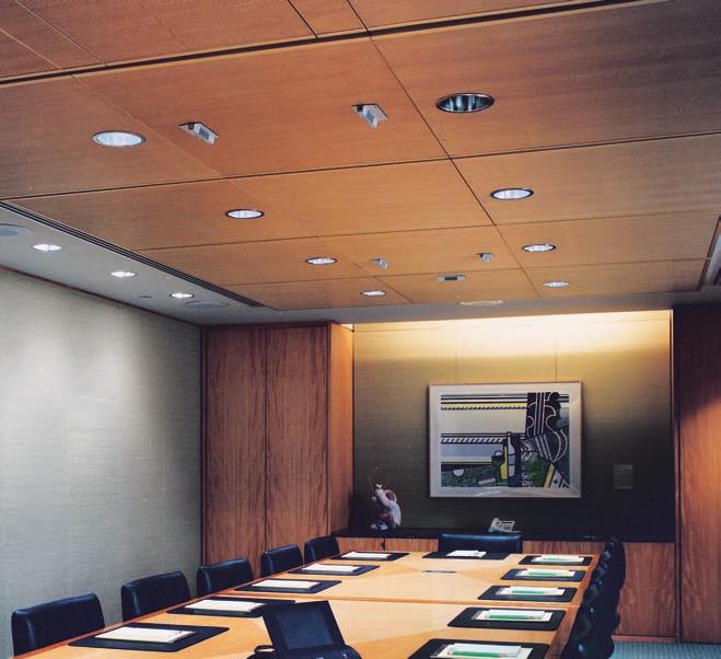 The natural qualities of wood greatly enhance this boardroom however its use has traditionally been limited