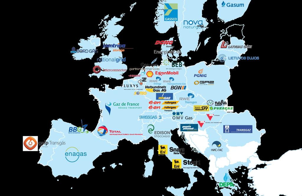 European Gas Infrastructure Companies Most transport