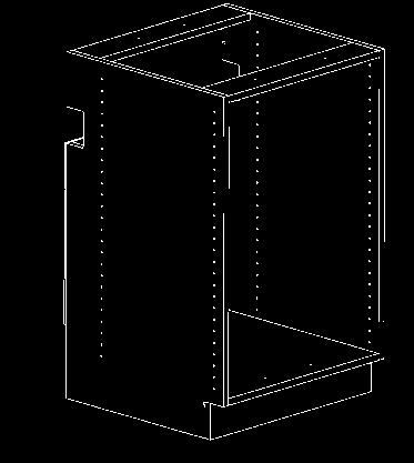adjustable shelf unit specify left hand or right hand Locked drawer cabinet Includes one adjustable shelf
