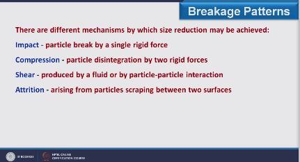 (Refer Slide Time: 07:54) And fourth, mechanism fourth pattern we are having is the attrition and what is attrition it arising from particle scraping between two surfaces or we can say the rubbing of
