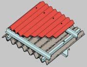 A ventilator strip is fixed to the eaves batten sealing the existing roof corrugations; this is overlaid with an eaves tray, its rear edge