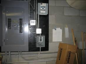 A. Electrical Service There is single phase 400 amp service at the site. The electrical box is in the basement on the north side of the building in the boiler room. B.