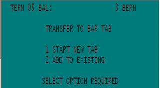 4 Bar Tabs 4.1 New Tabs The tab function is used in bar layouts where a customer would like to order drinks and/or food and pay for the bill at a later time in the session.
