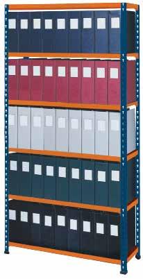 METAL POINT 2 File Storage with Particle Board With METAL POINT 2 file storage units you can keep your binders fully organized. Space between shelves to store 12 high binders, the most common size.