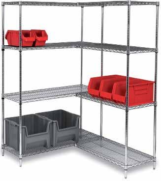 Chrome Wire Shelving Chrome wire shelving units are the perfect storage solution for industrial, pharmaceutical, food service and retail markets.