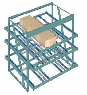 Selecta-Flo Picking sytem is perfect for assembly, packaging and manufacturing facilities. Made up of inclined wheel and roller platforms.