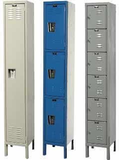 $125 Price for 3+ units $342 Price for 3+ units Lockers & Cabinets Single column units Single tier Double tier Triple tier Opening Overall Unassembled Assembled H W D H W D Doors Stock No.