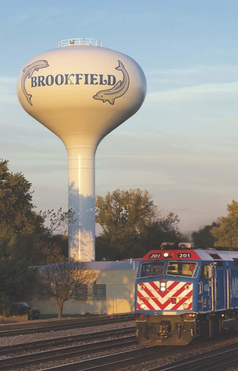 50 D+D JUNE 2014 This 1 million-gallon, 95-feet-tall (29-meter-tall) water tower in Brookfield, Ill., was recoated with polyurethane paint in in 2013.