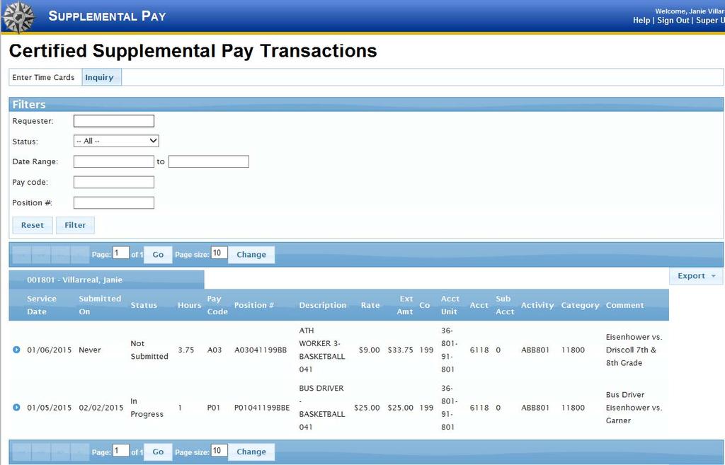 Employees will receive weekly email reminders if they have pending supplemental pay transactions that have not yet been submitted.
