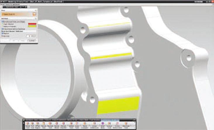 The freeform modeling tools allow you to begin with solid or surface, analytic or B-rep geometry.
