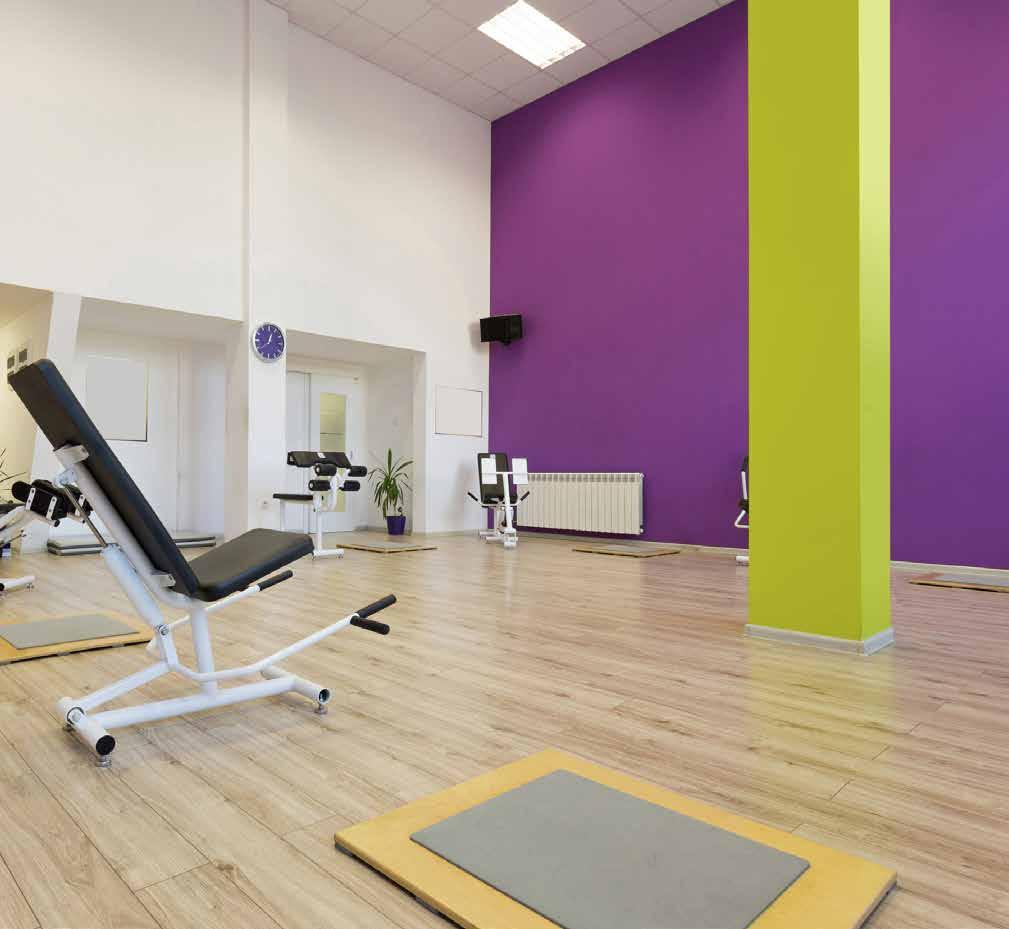 Sport & Leisure Leisure facilities such as changing areas and shower rooms require a combination of easily maintainable solutions that are also bright and attractive whilst offering protection