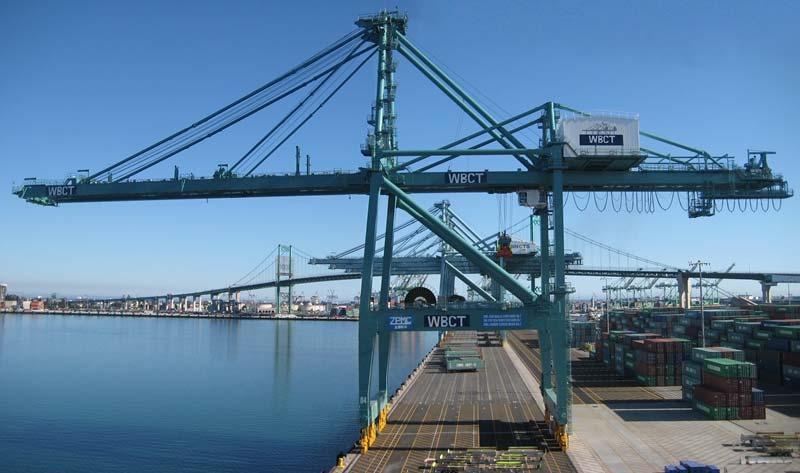 WBCT Crane Structural Design Review San Pedro, California West Basin Container Terminal purchased four dockside container cranes from ZPMC for Berths 100-102 at Port of Los Angeles.