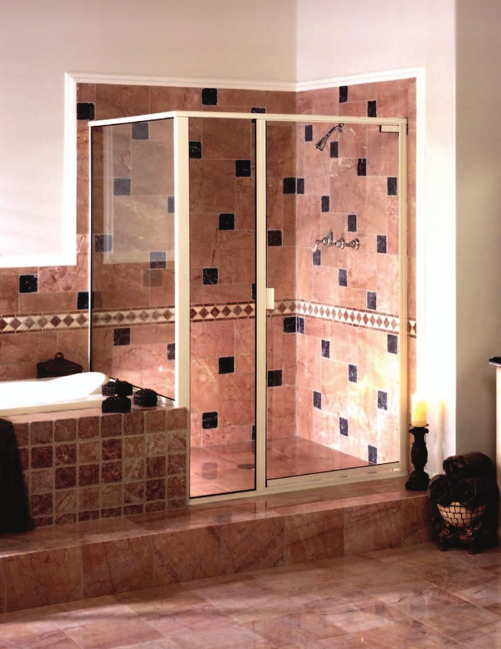 Custom ShowerEnclosures Our versatile StikStall enclosures provide the designer with options including framed and frameless doors.