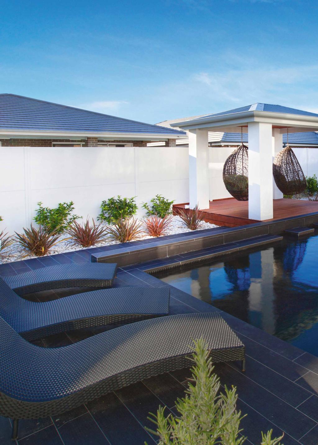 SlimWall Our most cost-effective wall SlimWall boundary wall for pool area