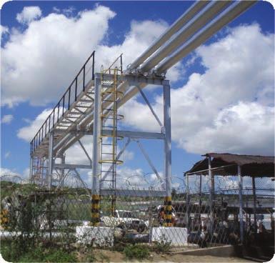 structures, pipe and cable supports, welding, earth works.