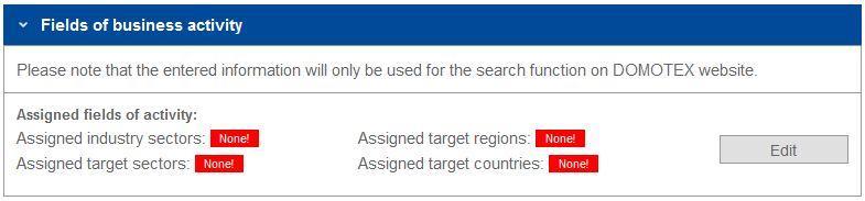 You can choose up to five source industries and up to ten target industries by simply clicking on them in the provided list. In addition, you can also specify your target regions and countries.
