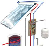 jpg Evacuated-tube solar collectors feature parallel rows of transparent glass