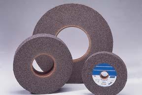 Wheels Ideal for heavy deburring applications Advanced resin bond system Free cutting High quality synthetic web Use both wet and dry Long life for heavy deburring, edge breaking and removing parting