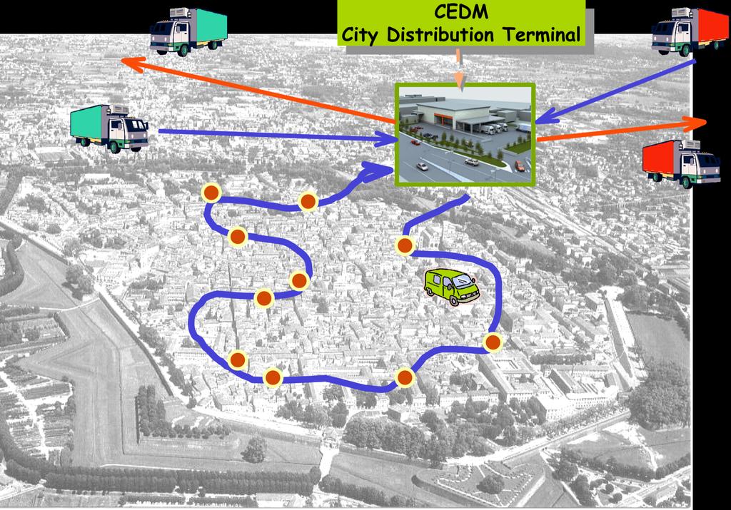 O2.1 Case study Lucca The CEDM Eco-Friendly City Logistics Agency The CEDM CDT is conceived to operate as a City Logistics Agency providing a number of services to support city distribution processes