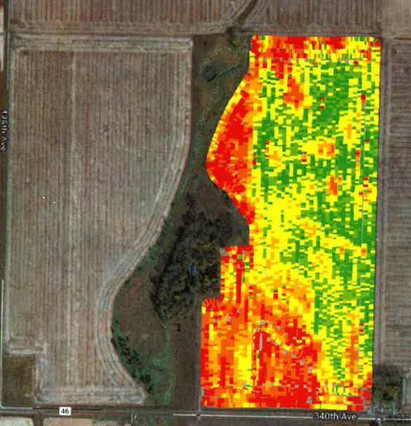NEW TECHNOLOGY CAN ALSO HELP US PICK OUT LESS PRODUCTIVE AREAS Yield data is the equivalent of a report card Allows us to pick out reoccurring