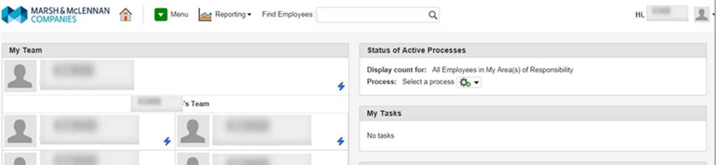 The My Dashboard Page Widgets Organizational Chart: shows a summary view of your organization.