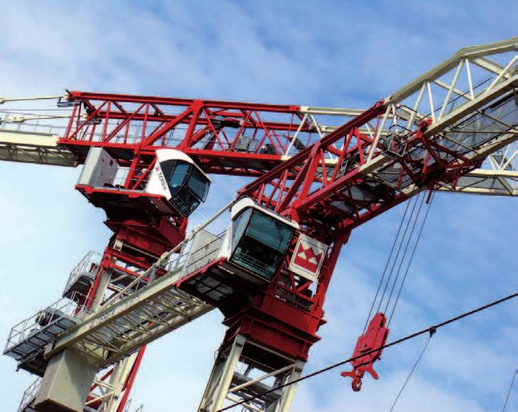 THE STRENGTH YOU NEED Delivering the muscle to do the job is a hallmark of all Terex tower cranes. The power of the engine is just the beginning.