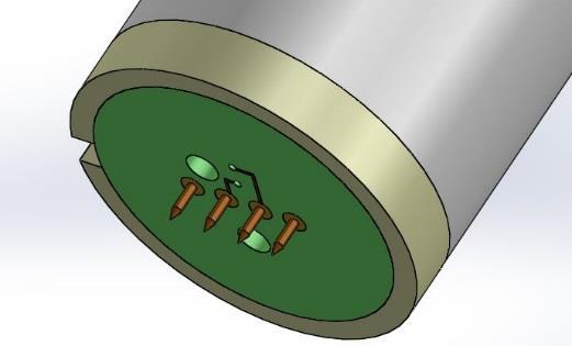 brass bushes to hold the spring loaded pins accurately in position. The bushes are soldered into a printed circuit board (PCB), figure 1.