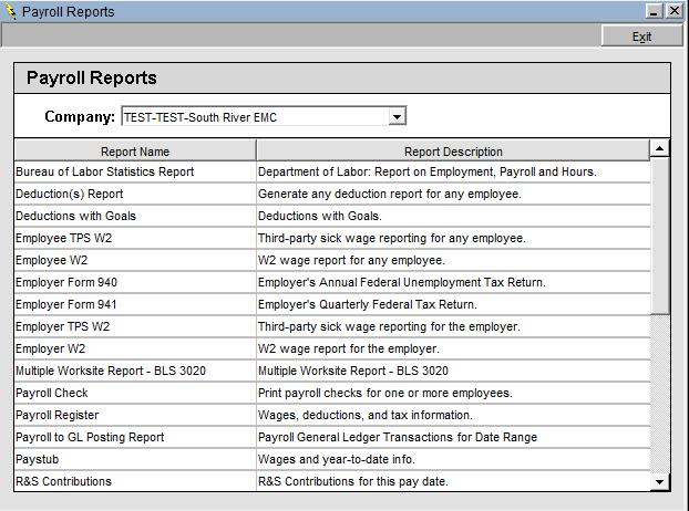 Employer W2 The Employer W2 s are launched from the same reports list.