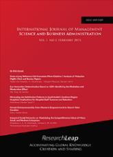 International Journal of Management Science and Business Administration Volume 3, Issue 2, January 2017, Pages 42-49 DOI: 10.18775/ijmsba.1849-5664-5419.2014.32.1004 URL: http://dx.doi.org/10.