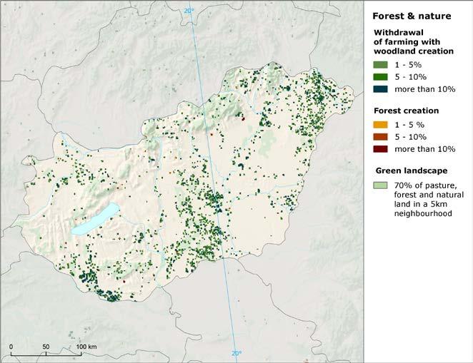 Forest & nature () 5.15. Forest & nature areas 2012 [% of total area] 7% 0.