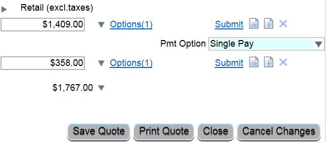 In addition, you can view and/or print a preview, draft copy of the contract by clicking on the Preview icon just to the right of Submit. The Quote is available to activate for 30 days.