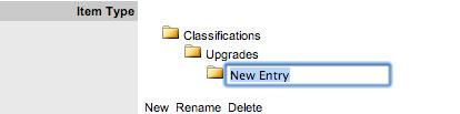 Creating Sub-Categories Classifications can be expanded to include sub-categories. 1 Select the relevant Classification header. The Classification header is highlighted. 2 Click New.