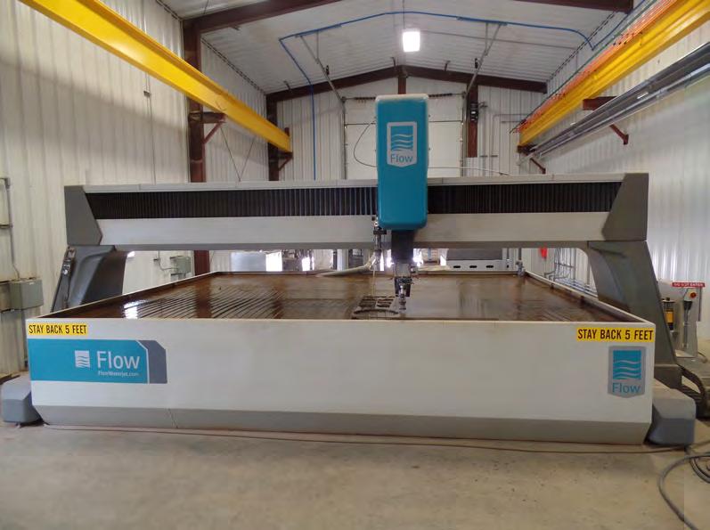 WATERJET Our two waterjet machines are capable of 60,000 psi and can cut