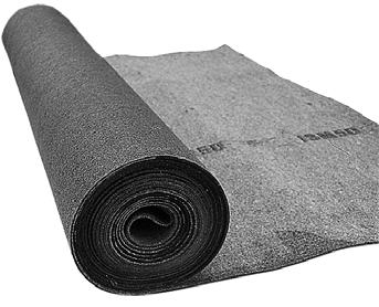 Order No. 2050 High-quality fibre mat of polypropylene with needled carrier and rubber backing. Thickness: Improves footstep sound insulation (with concrete slabs in gravel bedding): ca. 6 mm ca.