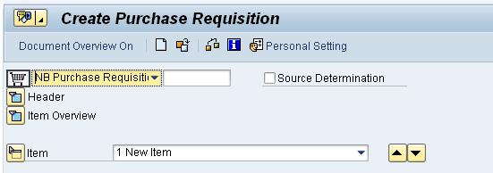 Create Purchase Requisition Task Create a purchase requisition.