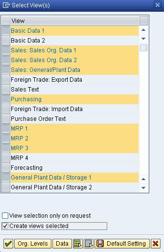 On the Organizational Levels screen, enter plant MI00 (Miami), Stor. Location TG00 (Trading Goods), Sales Org. UE00 (US West), and Distr. Channel WH (Wholesale).