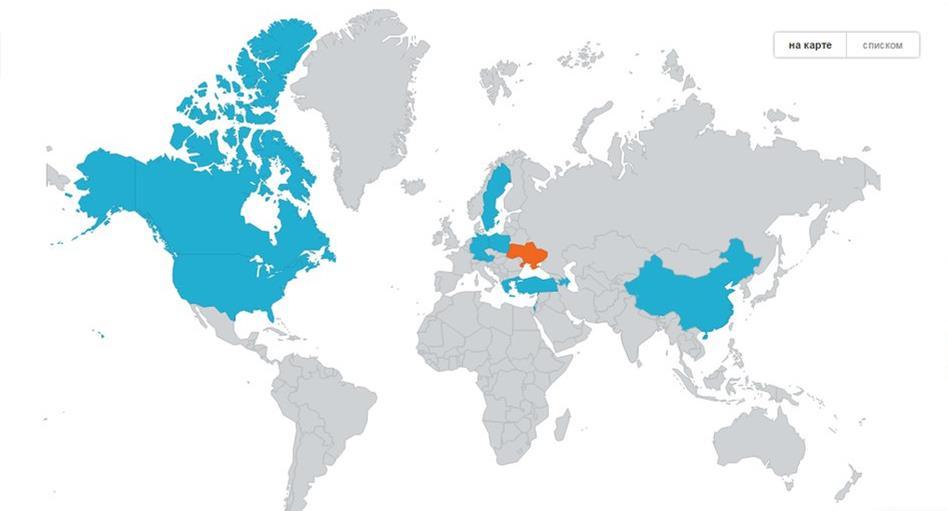 The geography of participants USA Canada Poland Germany Austria Israel Azerbaijan Monaco Sweden Greece