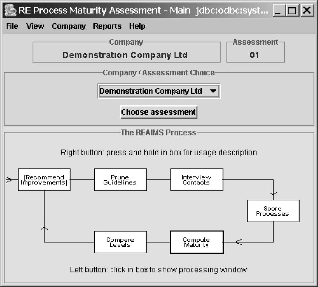 Engineering Process Assessment and Improvement 95 Fig. 5. The IMPRESSION maturity assessment tool. reporting capability.
