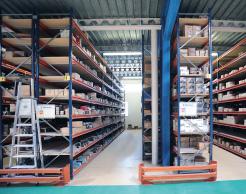 store palletised reserve stock.