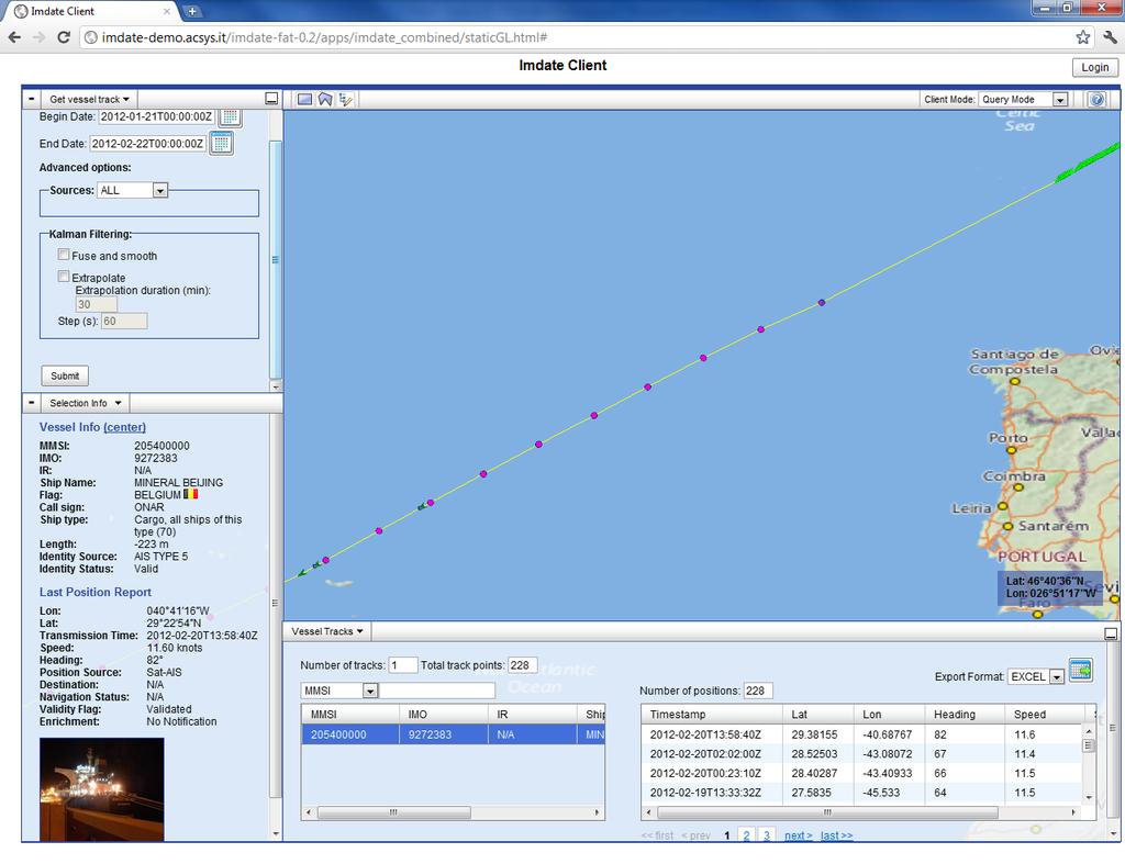 Single and multi-source ship tracks AIS,