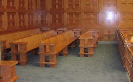 Courtrooms Jury Box and Witness Stand Gallery seating: wheelchair spaces must be located