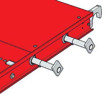 A similar clamp is fitted to the stabiliser extension leg.