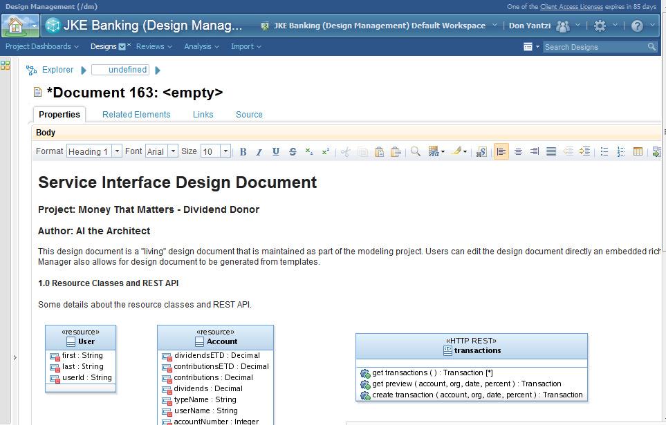 Live Design Documents Create living design documents Rich text documents with
