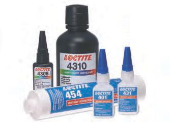 housings n Abrasive tips to metal Machine tools LIGHT CURING Top features substrates/applications NEW, FAST & TOUGHENED NEW, FAST & TOUGHENED Loctite 4306 Flashcure Light Cure Adhesive Loctite 4310
