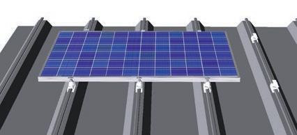 Direct installation with framed PV modules Installation 3 (module