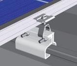 To do this, click the mid clamp on to the standing seam clamp and