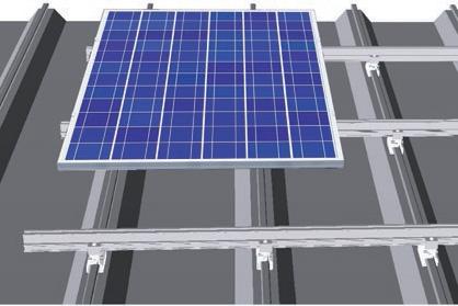 Single layer installation with framed PV modules, vertically mounted Installation 4 (module installation, slipping protection for roof tilts of more than 5 ) For roof tilts of more than 5, the